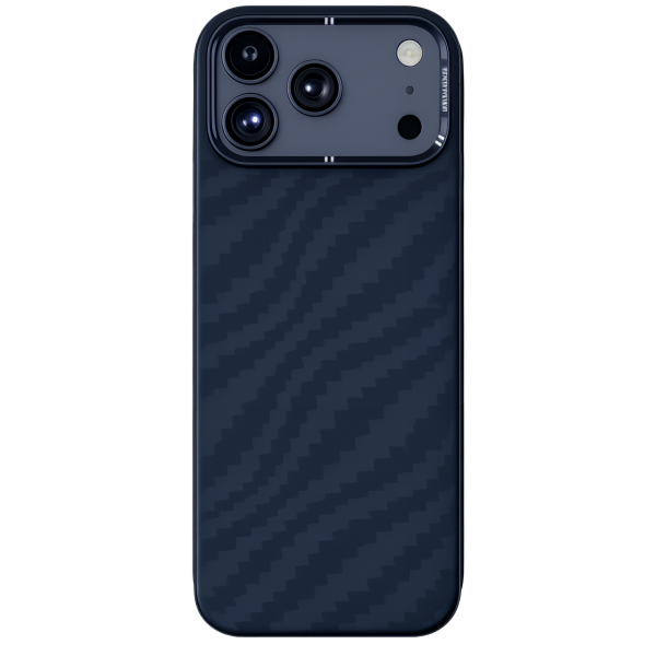 Bamboo Blue Karbon Fiber Telefon Kılıfı, Çizilme Önleyici, Darbe Emici Premium Koruma