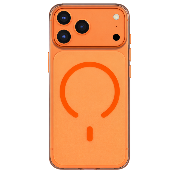 Orange MagSafe Telefon Kılıf – Kablosuz Şarj Uyumlu, Kamera Koruyucu