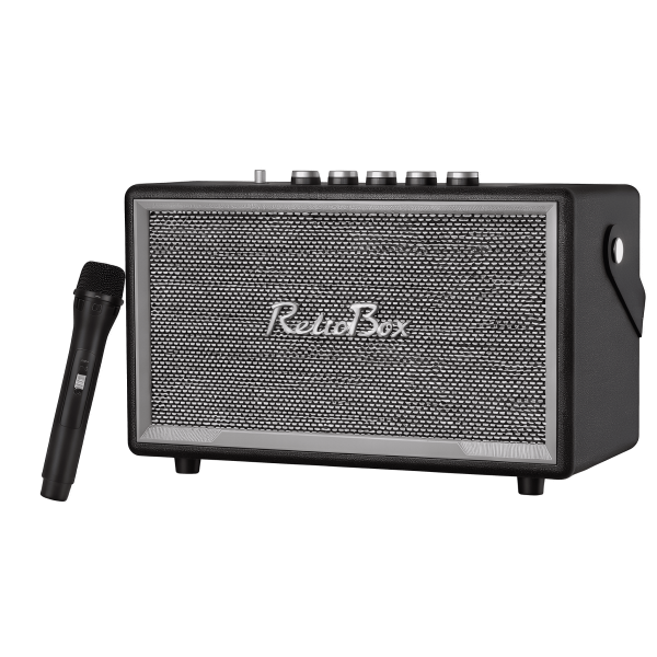 ACS-17 100W Mikrofonlu Retro Bluetooth Müzik Kutusu