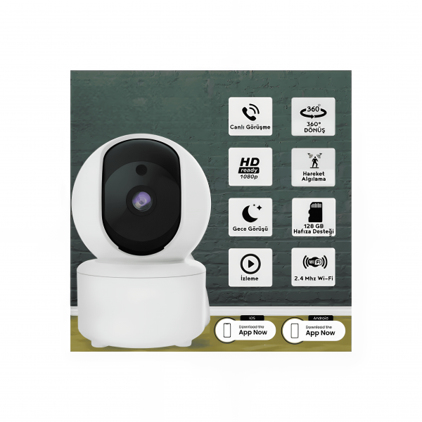 Blic BLM-59 1080P Kablosuz Bebek Güvenlik Kamerası – Wi-Fi & Gece Görüş