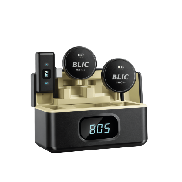 BWC-05 LIGHTNING Portlu, 2.4G Kablosuz, 300mAh Bataryalı, Dijital Göstergeli Yaka Mikrofonu