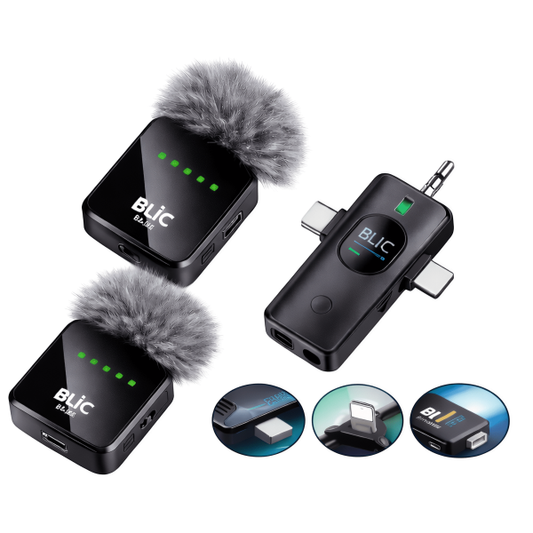 BWC-06 2.4G Kablosuz Yaka Mikrofonu – 3’ü 1 Arada Profesyonel Ses Çözümü