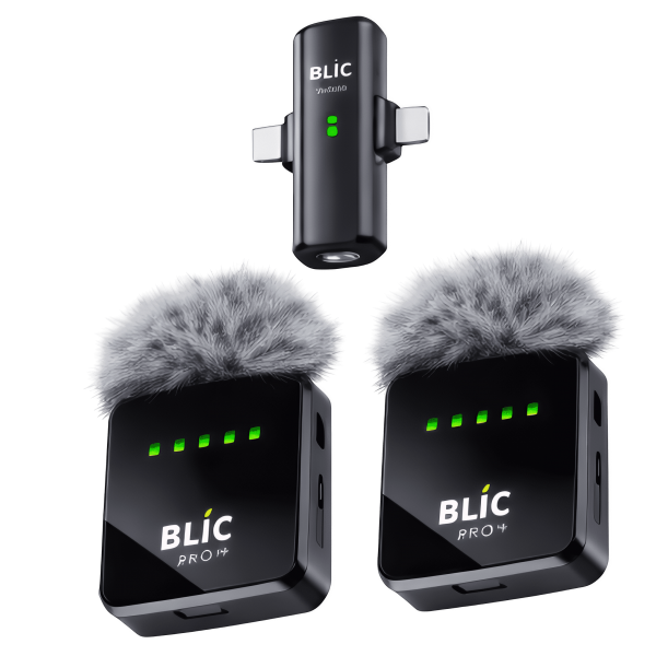 BWC-07 2.4G Kablosuz Yaka Mikrofonu – Type-C & Lightning Uyumlu, Dijital Ekranlı