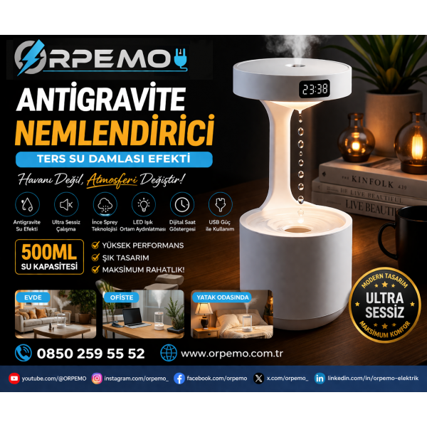 ANTİGRAVİTE SU DAMLASI NEMLENDİRİCİ
