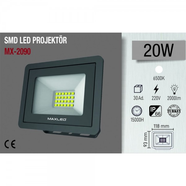 MAXLED MX-2090 20W SMD LED PROJEKTÖR