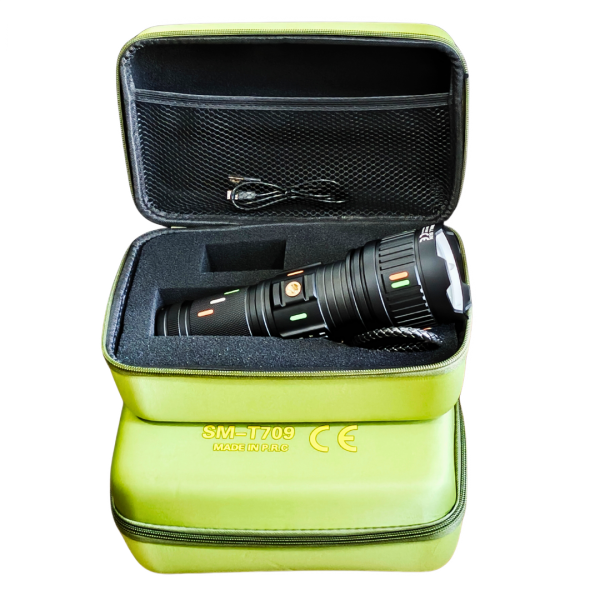 Small Sun SM-T709 Yüksek Güçlü Şarjlı El Feneri | Zoom Özellikli, T6 LED, Metal Gövde, Taşınabilir Kamp ve Acil Durum Feneri